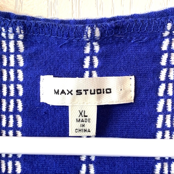 MAX STUDIO Braided Stripe Cotton Sheath Dress—XL - Picture 7 of 11